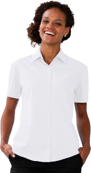 Produktbild Russell Collection Poplin Bluse Kurzarm pflegeleicht (3XL)