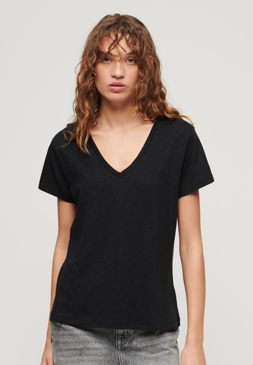 Actual product image Superdry Studios Slub Emb Vee Tee (14)