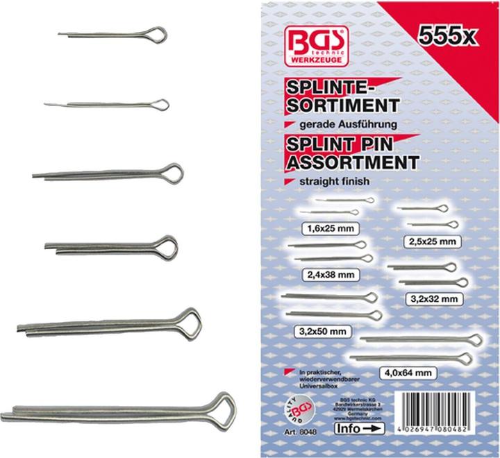 Actual product image BGS Split pin range
