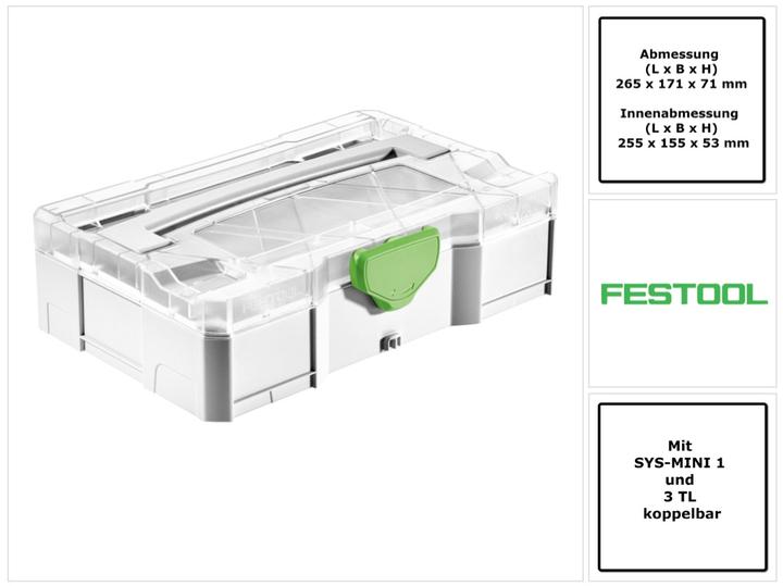 Actual product image Festool MINI-Systainer T-LOC SYS-MINI 1 TL TRA