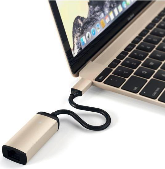 Image du produit Satechi Adaptateur USB-C vers Ethernet Or USB-C vers Ethernet RJ45