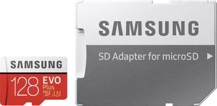Actual product image Samsung EVO Plus (128 GB, microSDXC, U3, UHS-I)