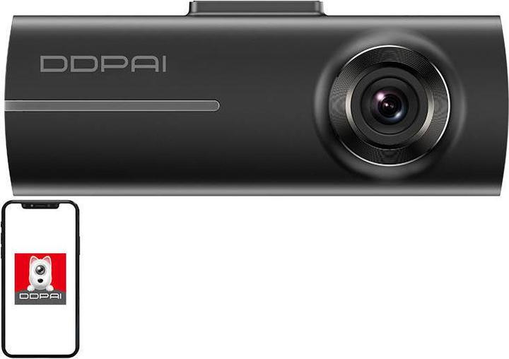 DDpai N1 Dual 1296p@30fps +1080p (WiFi, Écran intégré, Vision nocturne, Accéléromètre, Récepteur GPS, Microphone intégré, Full HD)