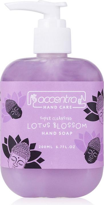 Produktbild Accentra Handseife HAND CARE COLLECTION in Pumpspender, 200ml, Design: Relax, Duft: Lotus Blossom, Farbe: lil