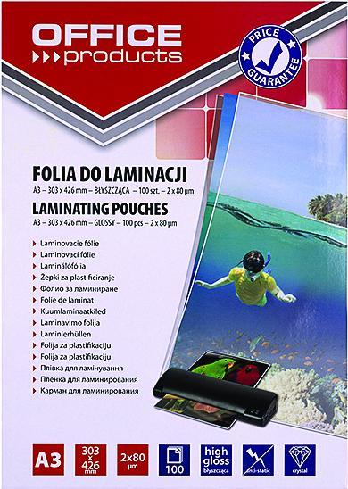 Actual product image Q-Connect Film for laminating A3 bĹ yszczÄ... approx. transparent 100 units (A3, 100 Piece, 80 µm)