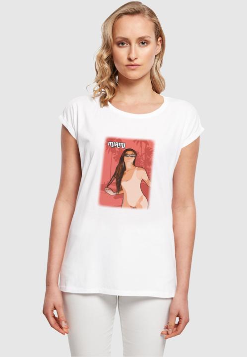 Actual product image Merchcode Laides Grand Miami Extended Shoulder Tee - 113489 (M)
