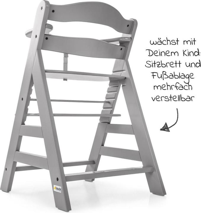 Actual product image Hauck Highchairs Highchair Alpha Plus Grey - in economy set incl. (Highchair)
