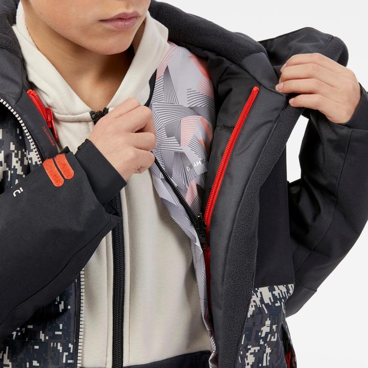 Produktbild Wedze Snowboardjacke Kinder - SNB 500 Camouflage schwarz (128)