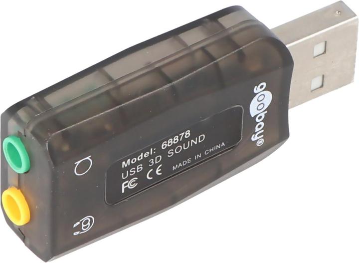 Produktbild AccuCell Soundkarte USB 2.0 zum Anschluss von Mikrofon und Kopfhörer
