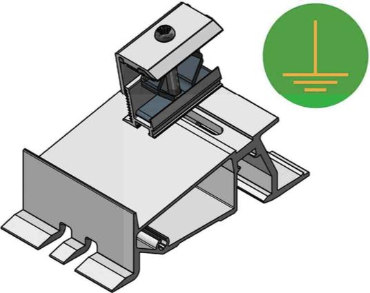 Actual product image Van der Valk Solar Systems 724661 Front foot with end clamps flat roof mounting ValkPro+ L10