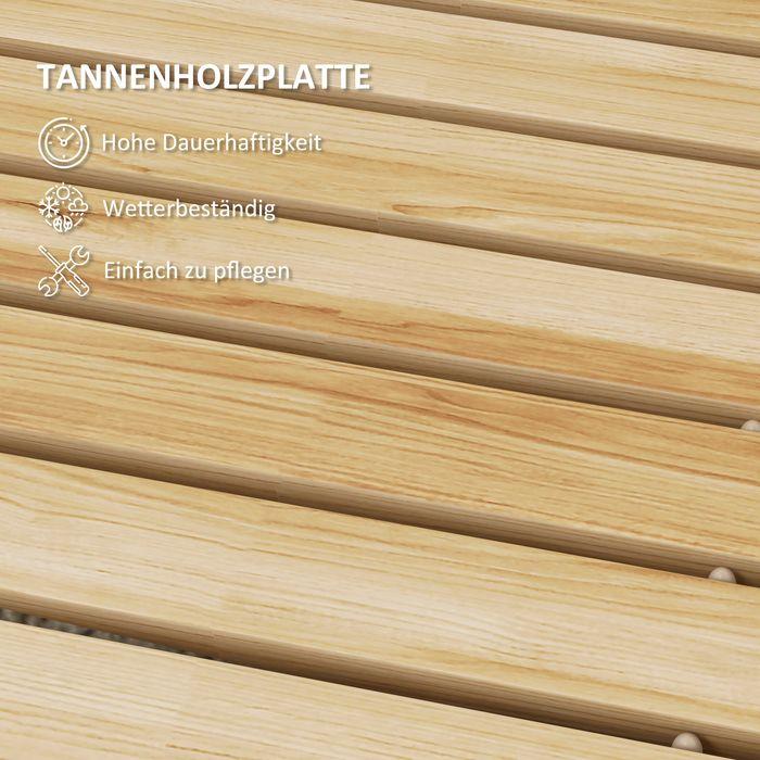 Produktbild Swisshandel24 120cm Gartenweg, Rollweg wetterfest Gartentritt Dekorative Holztritt aus Tannenholz, Natur (1 x)