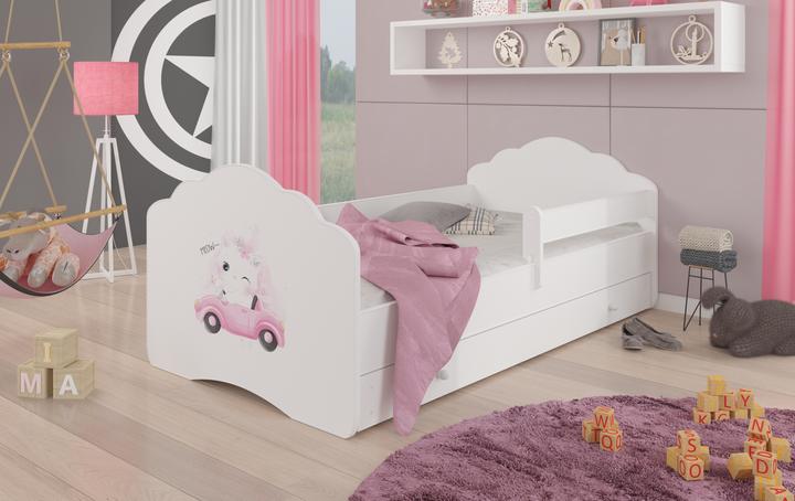 Image du produit ADRK Furniture Lit avec matelas, sommier et tiroir CASIMO CAT IN A CAR 160x80 (160 x 80 cm)