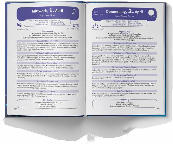 Actual product image Heyne Ludwig The big lunar calendar 2026 (17 x 24 cm, Hardcover, German)