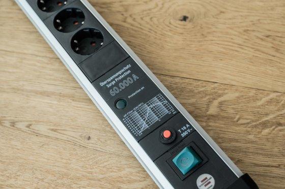 Produktbild Brennenstuhl 1391010601 Steckdosenleiste mit Schalter Silber-Schwarz Schutzkontakt 1 St. (6 x, CEE 7/3, 5 m)