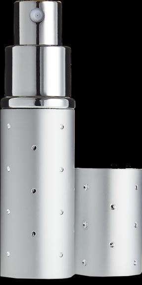 Actual product image Pocket atomiser, silver, with silver dots, for 10 ml Height: 9 cm (10 ml)