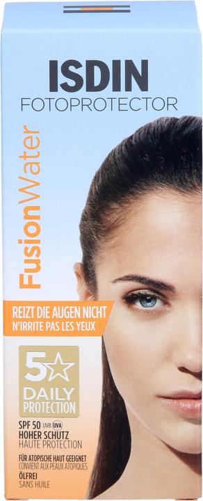 Actual product image Isdin Fusion Water (Suntan cream, SPF 50, 50 ml)