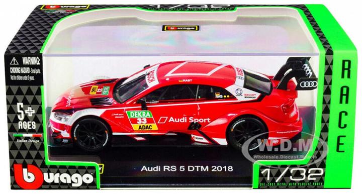 Actual product image Bburago Diecast 1:32 Race in Acrylic Box Audi RS 5 DTM #33 Red Ages 5+ 18-41160