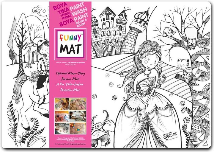 Funny Mat Set di pagine da colorare riutilizzabili per principesse e ballerine, set da 2.
