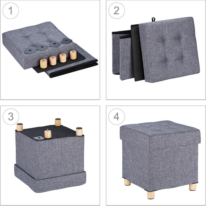 Actual product image Relaxdays Storage Box, Soft Padding