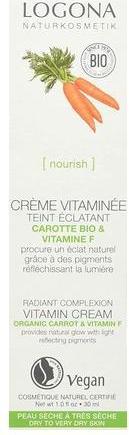 Actual product image Logona Nourish Radiant Complexion Vitamin Cream Organic Carrot & Vitamin F (30 ml, Day cream)