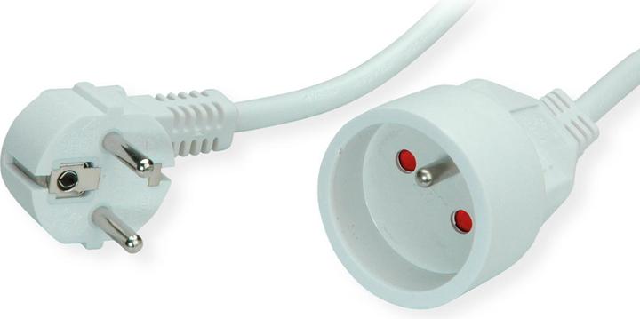 Actual product image Value Protective contact extension cable, 230VAC, UTE version, white, 3.0 m (3 m, CEE 7/7)