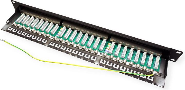 Produktbild Value 19"-Patchpanel Kat6A/Kl.EA 24 Ports geschirmt schwarz
