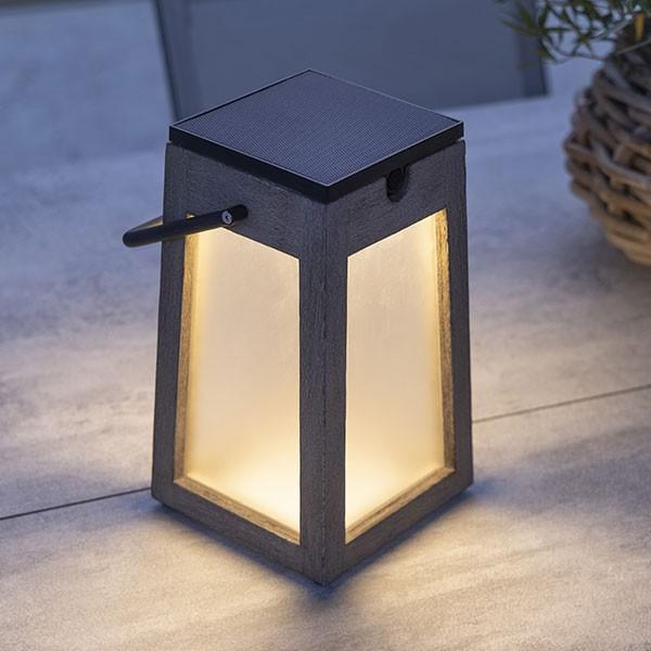 Produktbild Les Jardins Tecka Solarlaterne Teck 300 lumens (15 x 15 x 25 cm, 1 x)