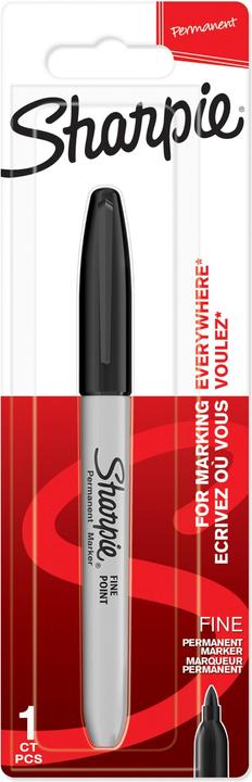 Actual product image Sharpie Permanent marker fine bullet tip F (Black, 1 mm, 1 x)