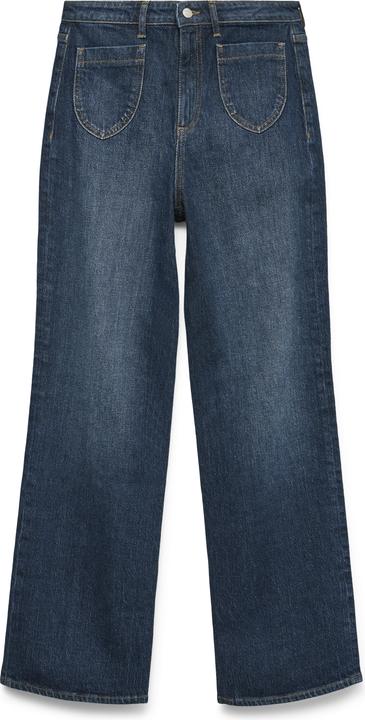 Vero Moda VMTESSA Hohe Taille Weiter Beinschnitt Jeans Weit geschnitten (32)