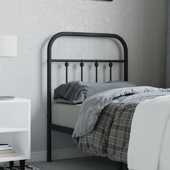 Image du produit VidaXL Kopfteil Metall Schwarz 75 cm, Farbe: Schwarz, Material (80 x 3 x 100 cm)