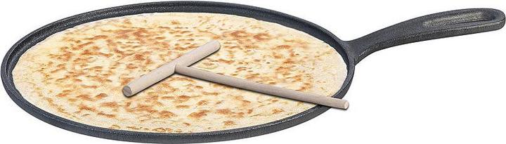Actual product image Rosenstein & Söhne Cast Iron Crêpe Pan (28 cm, Pan set + pot set, Cast iron)
