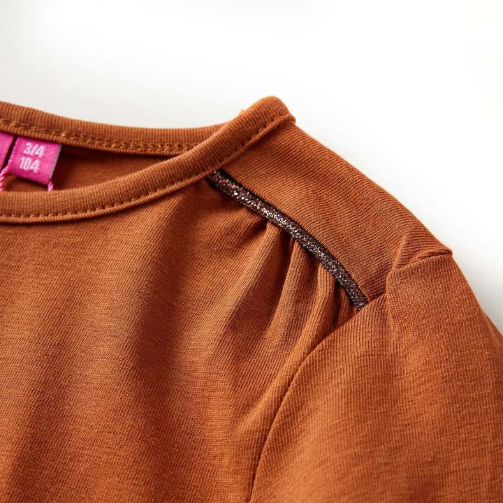 Immagine prodotto VidaXL Camicia da bambino a maniche lunghe Cognac 92,Materiale: 95 % cotone. 5 (92)
