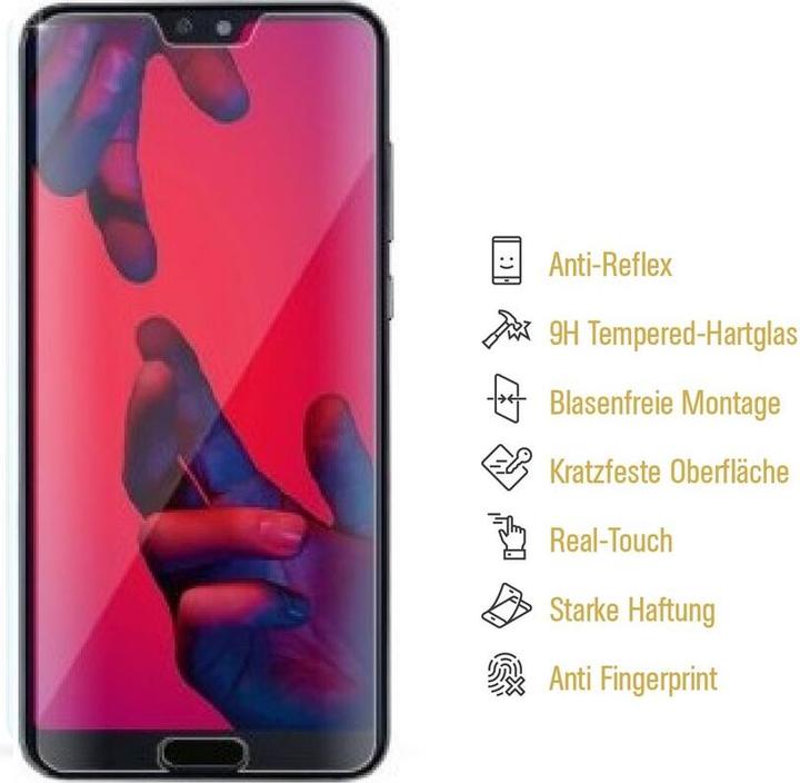 Actual product image Protectorking 2x genuine tempered 9H armoured glass matt anti-reflective (2 Piece, Huawei P20 Pro)
