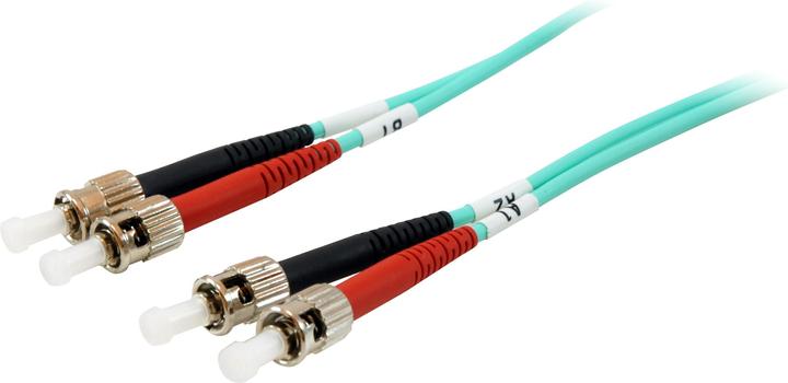 Actual product image equip FO patch cable ST->ST multimode duplex OM3 turq (5 m)