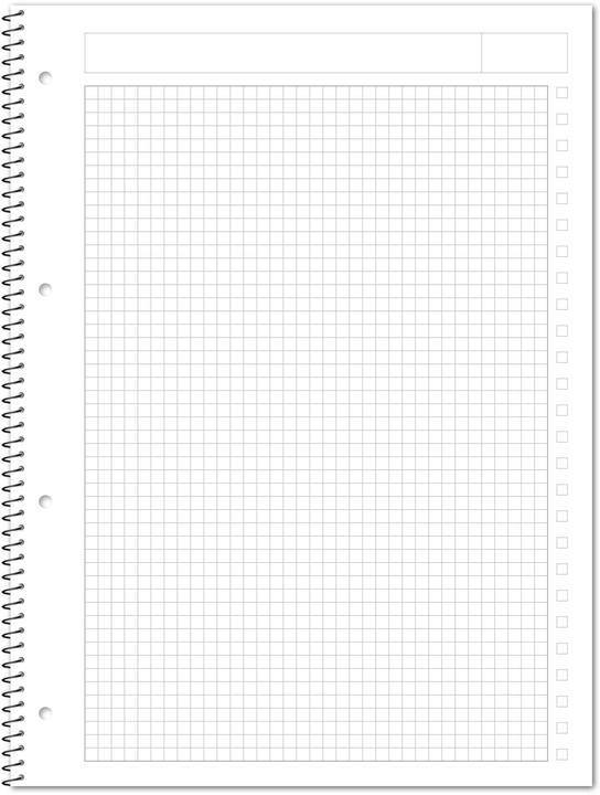 Immagine prodotto Ursus Collegeblock A4 80 Blatt kariert weiss (A4, Quadretti, Copertina rigida)