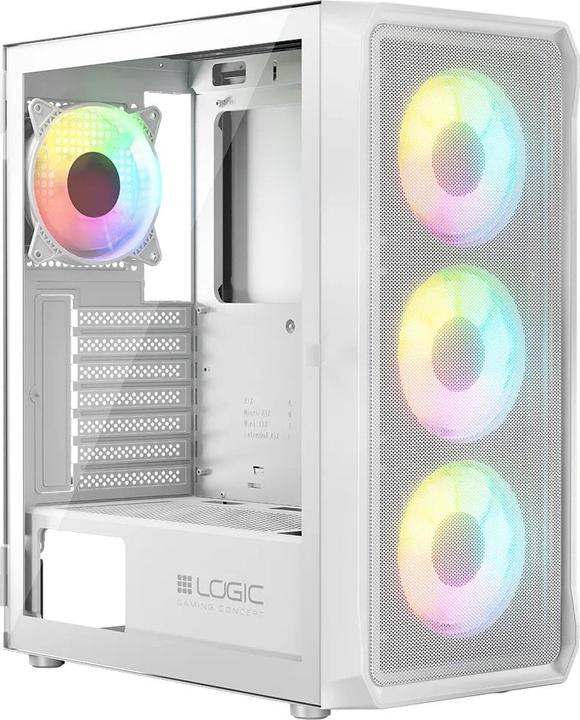 Produktbild Logic PORTOS ARGB MINIDI USB-3.0-Gehäuse Weiss (ATX)