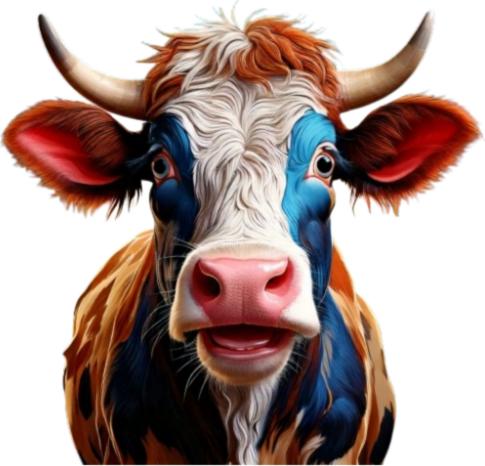 Produktbild Bügelbilder Bügelbild crazy Cow