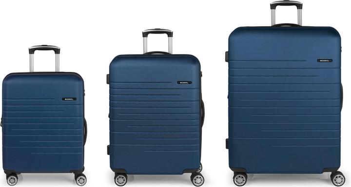 Gabol Escape 4 Rollen Kofferset 3-teilig mit Dehnfalte (220 l, XL (ab 115l))