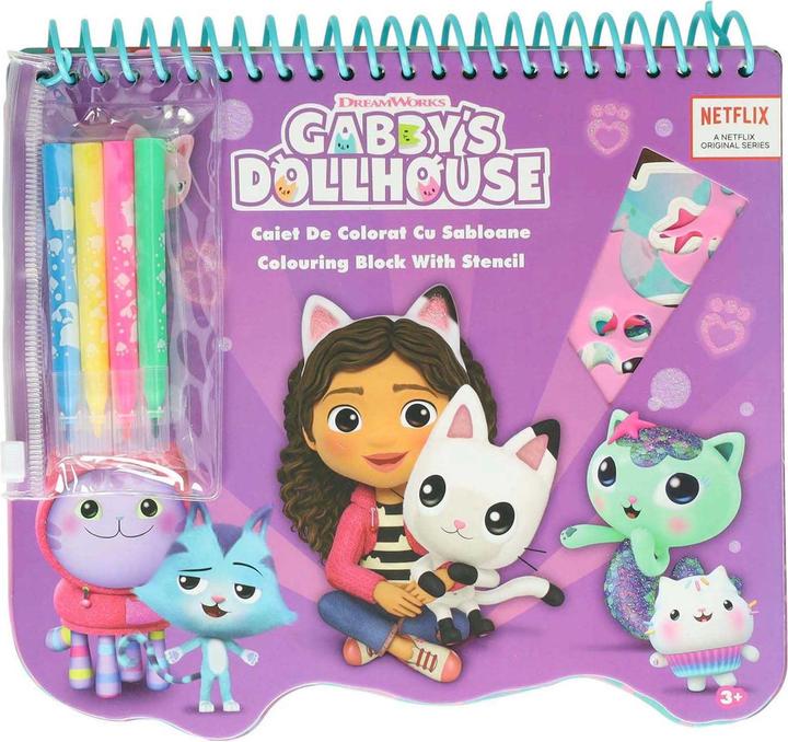 Produktbild Gabby's Dollhouse Farbblock mit Markern und Schablonen
