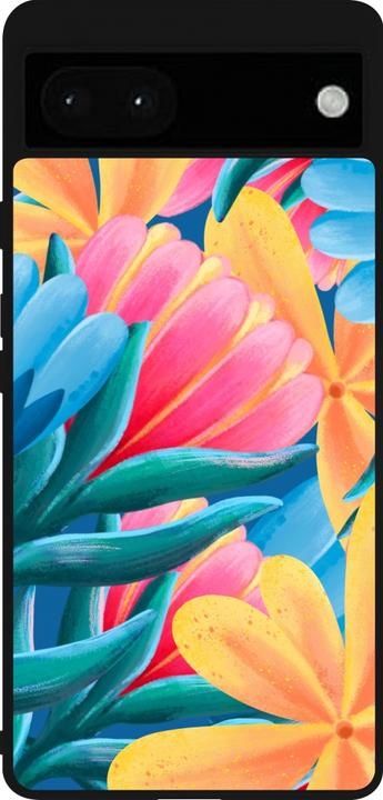 Image du produit PhoneLook Coque Silicone rigide noir Spring 23 colorful flowers (Google Pixel 6a)
