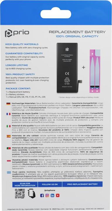 Image du produit prio Akku für iPhone 16 (Universal APN)