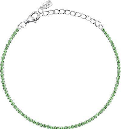 La Petite Story Silver tennis bracelet with green zircons Silver LPS05AWV36 (16 cm, 925er Silber)