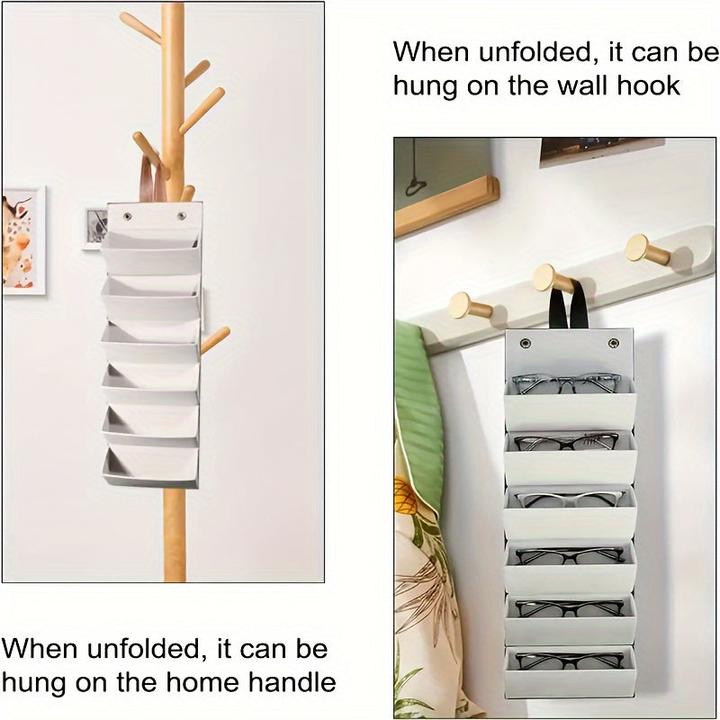 Actual product image Only-Bags.Store Premium sunglasses storage organiser, folding glasses travel case, hanging display support