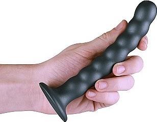 Actual product image Ouch! Beaded G-Spot Dildo - 6.5" / 16.5 cm - Gun Metal