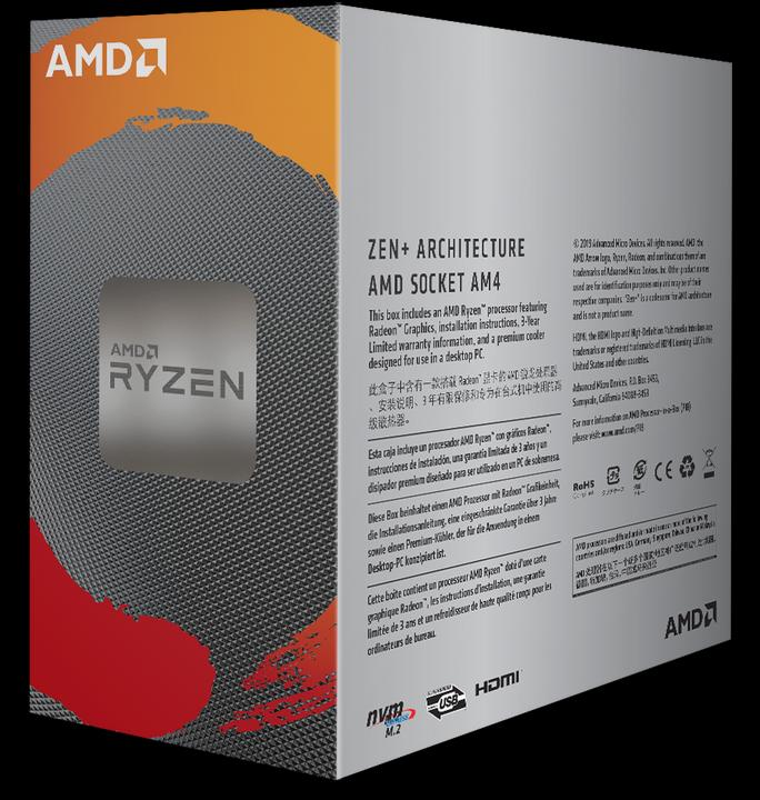 Actual product image AMD Ryzen 3 3200G (AM4, 3.60 GHz, 4 -Core)