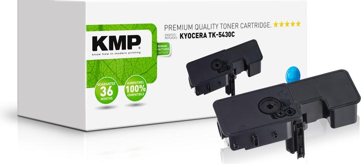 Actual product image KMP Toner Kyocera TK-5430C 1T0C0ACNL1 1250 p. cyan remanufactured