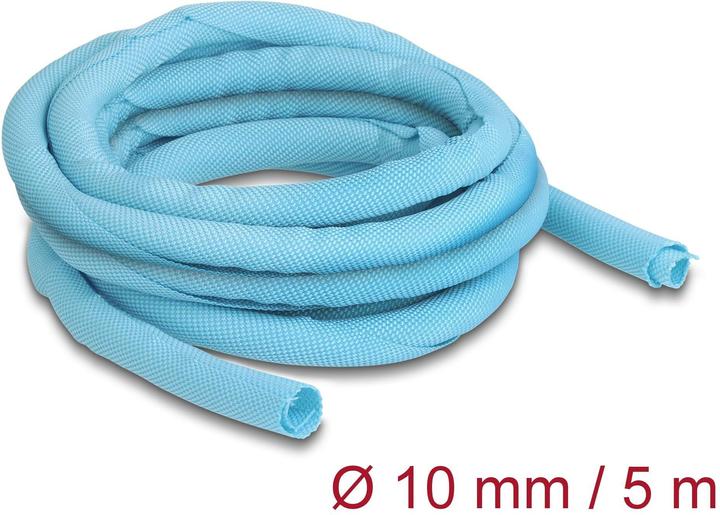 Image du produit Delock Gaine de câble autobloquante 5 m x 10 mm bleu (Gaines pour câbles, 500 cm)