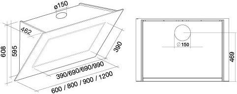 Image du produit Falmec Quasar Design 90 blanc (Hotte murale)