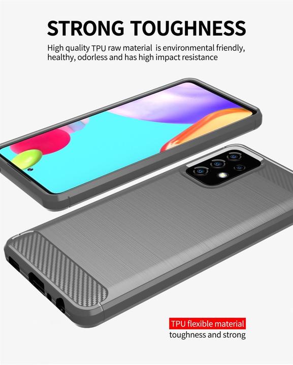 Image du produit Cadorabo TPU Ultra Slim carbon edelstahl Combi Cover (Samsung Galaxy A72 5G)