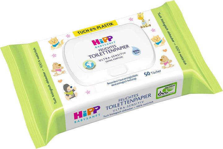 Produktbild Hipp Feuchtes Kindertoilettenpapier (50 Stück)